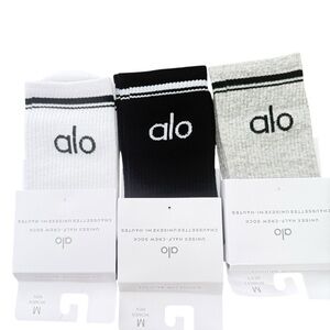 NWT ALO Outlet Yoga Unisex Casual Socks 3 Pair